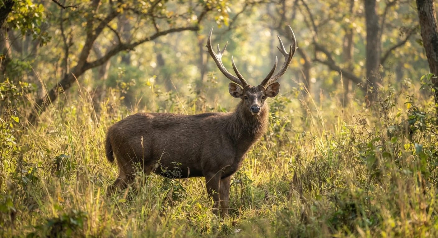 Sambar stag in Ratapani forest