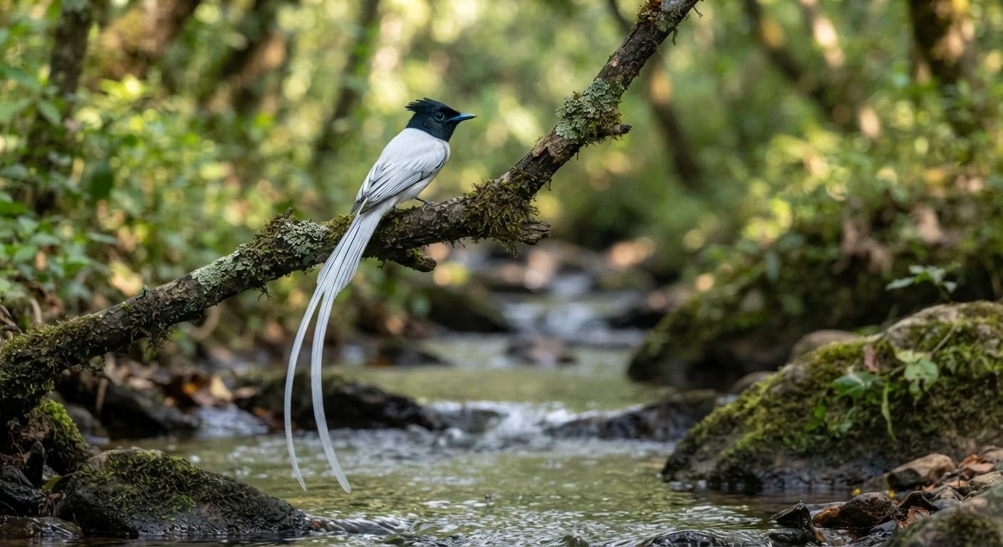 Indian paradise flycatcher, Madhya Pradesh state bird, Ratapani