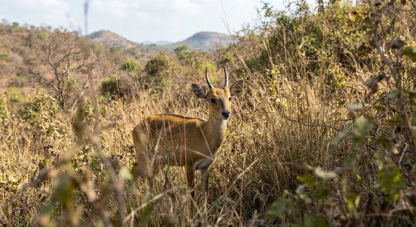 Four-horned antelope (chousingha) in Ratapani