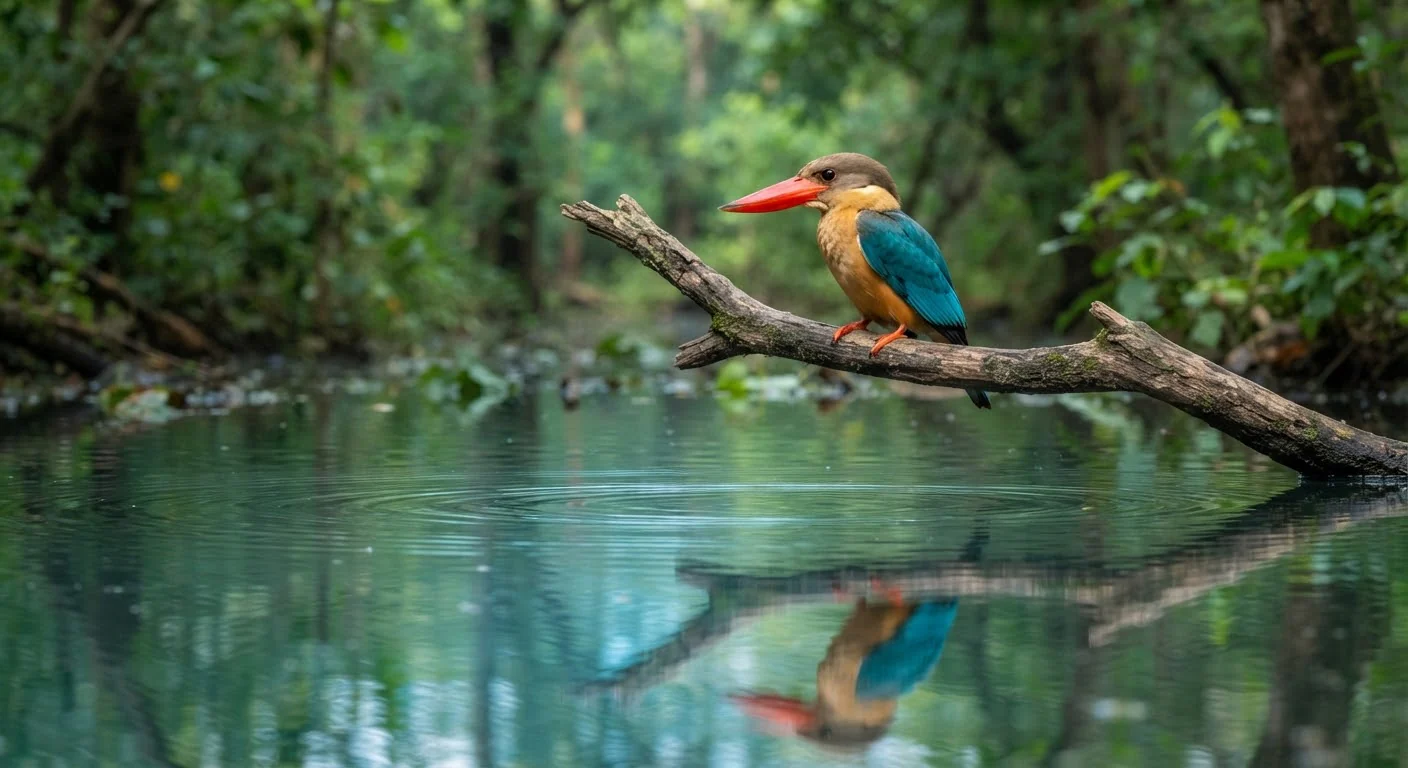 Stork-billed kingfisher, birds of Ratapani